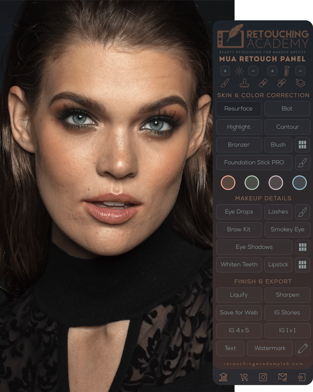 MUA Retouch Panel