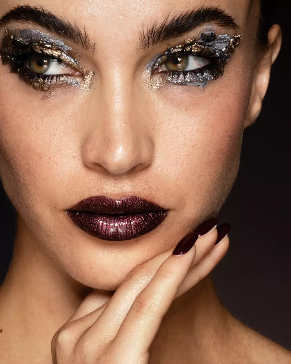 Unretouched original, studio beauty shot