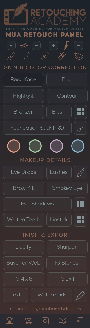 MUA Retouch Panel