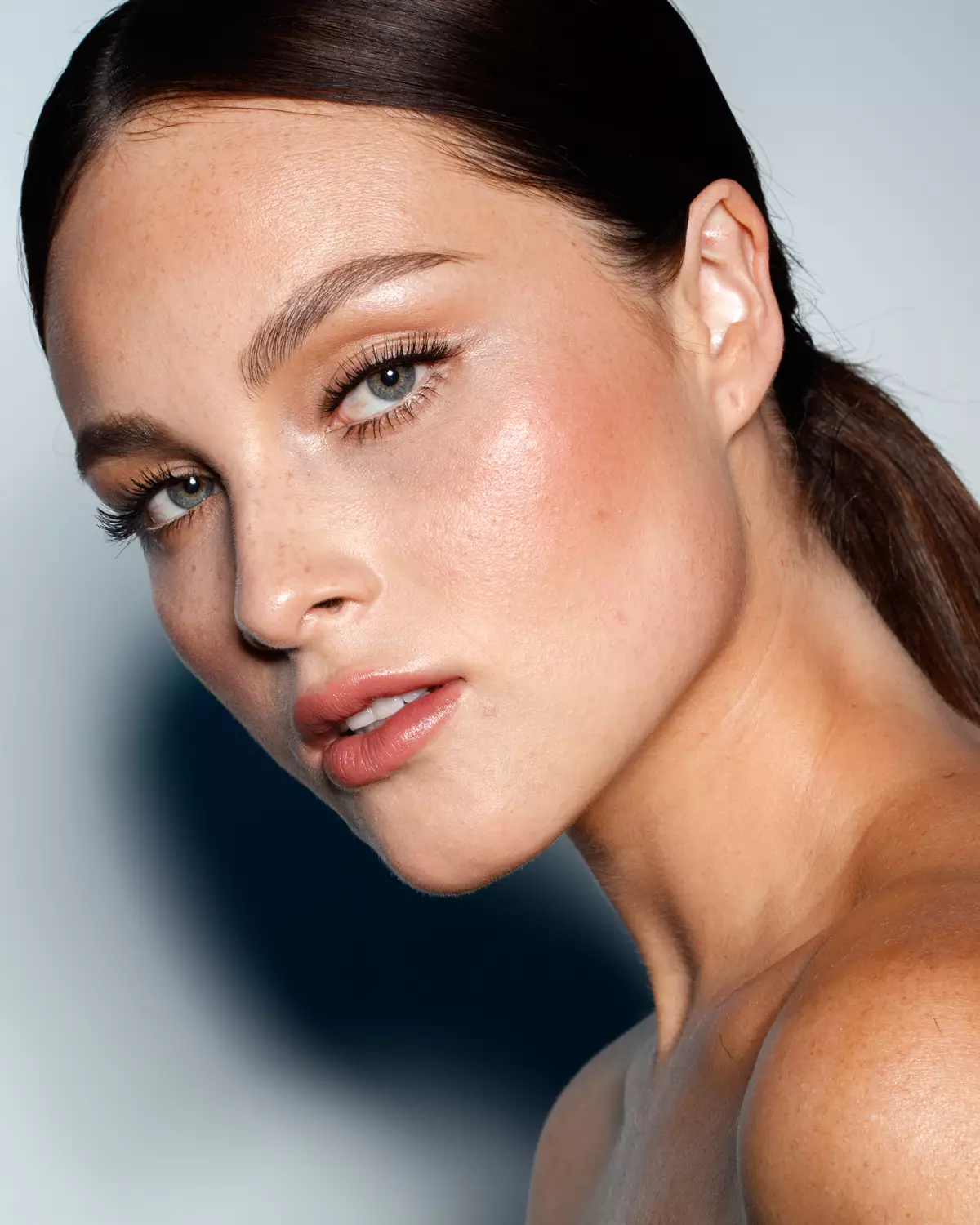 Unretouched original, studio beauty shot